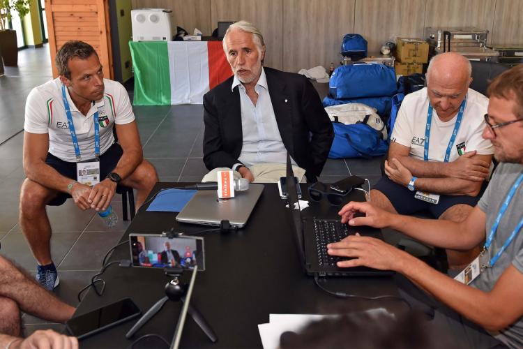 Il Presidente Malagò al Villaggio Atleti incontra i giornalisti 